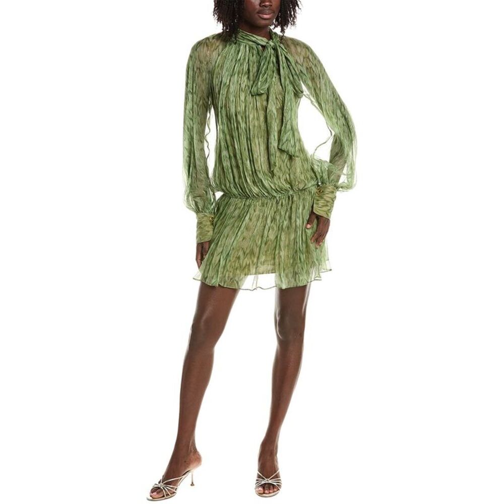 Alexis Womens  Hailey Silk-Blend Mini Dress, Green